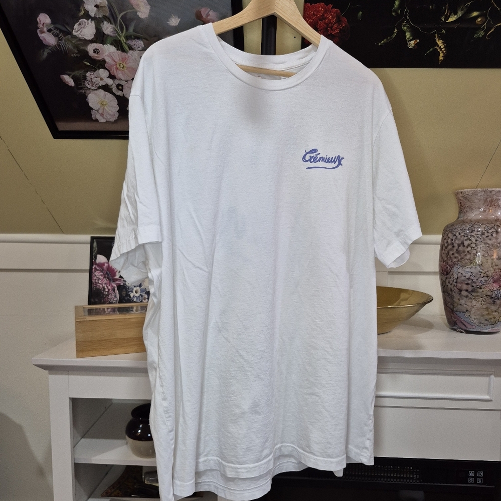 Daniel Cremieux White Tee with Blue Logo  1702/225